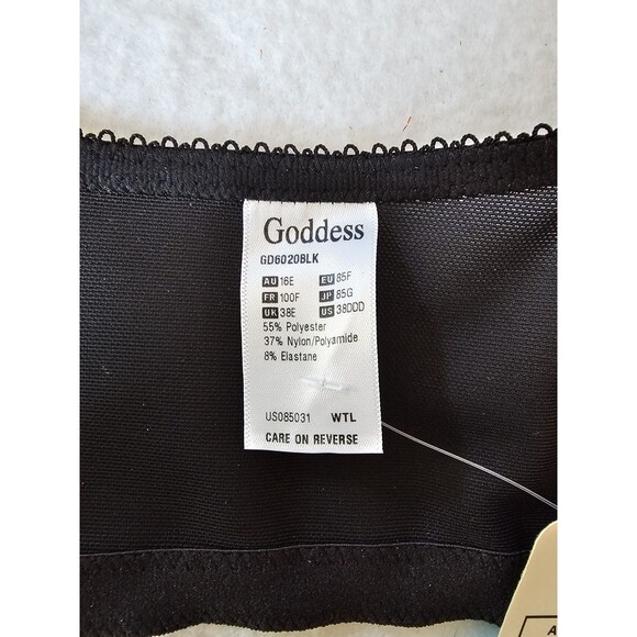 Goddess Bra Women's Black Underwire Style GD6020BLK Size 38DDD - Picture 8 of 9
